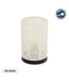 GLOBOSTAR® CYLINDER 203-0184 Μοντέρνο Επιτραπέζιο Φωτιστικό Πορτατίφ με Ντουί 1 x E27 AC 220-240V IP20 - Μαύρο & Λευκό - Μ14 x Π14 x Υ22cm